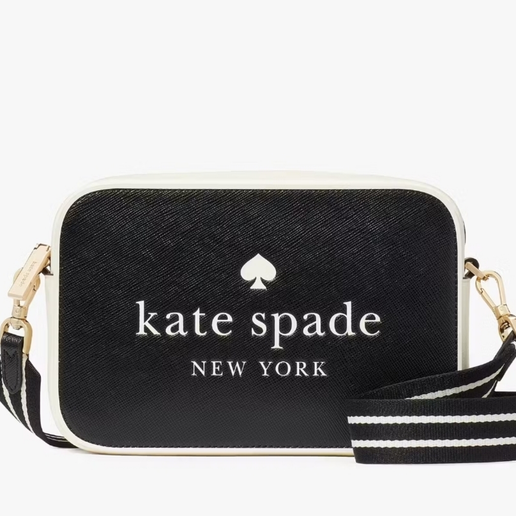 Nwt Kate Spade Oh Snap Crossbody ~ Black & Cream ~ $289 Retail
